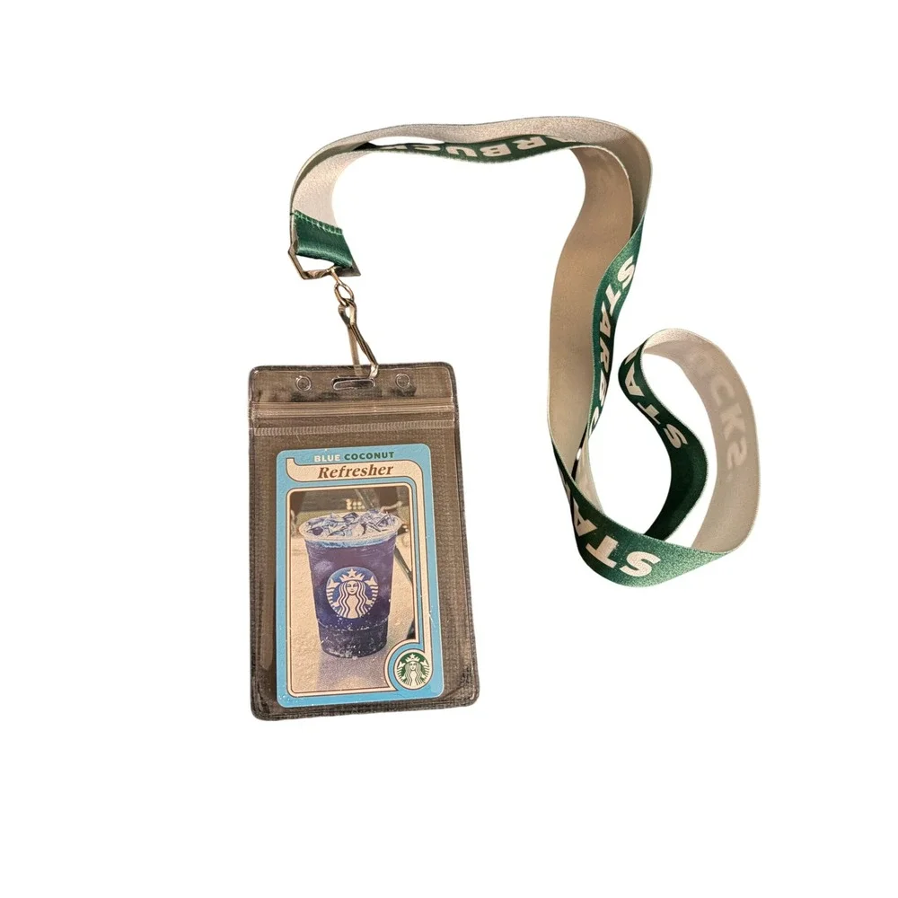 Starbucks Fanatics Fest Exclusive Blue Refresher Gift Card with Lanyard Unused